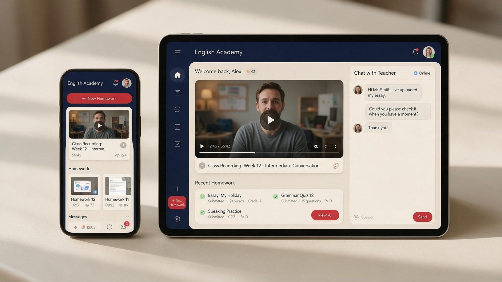 El aula virtual en el móvil y la tableta